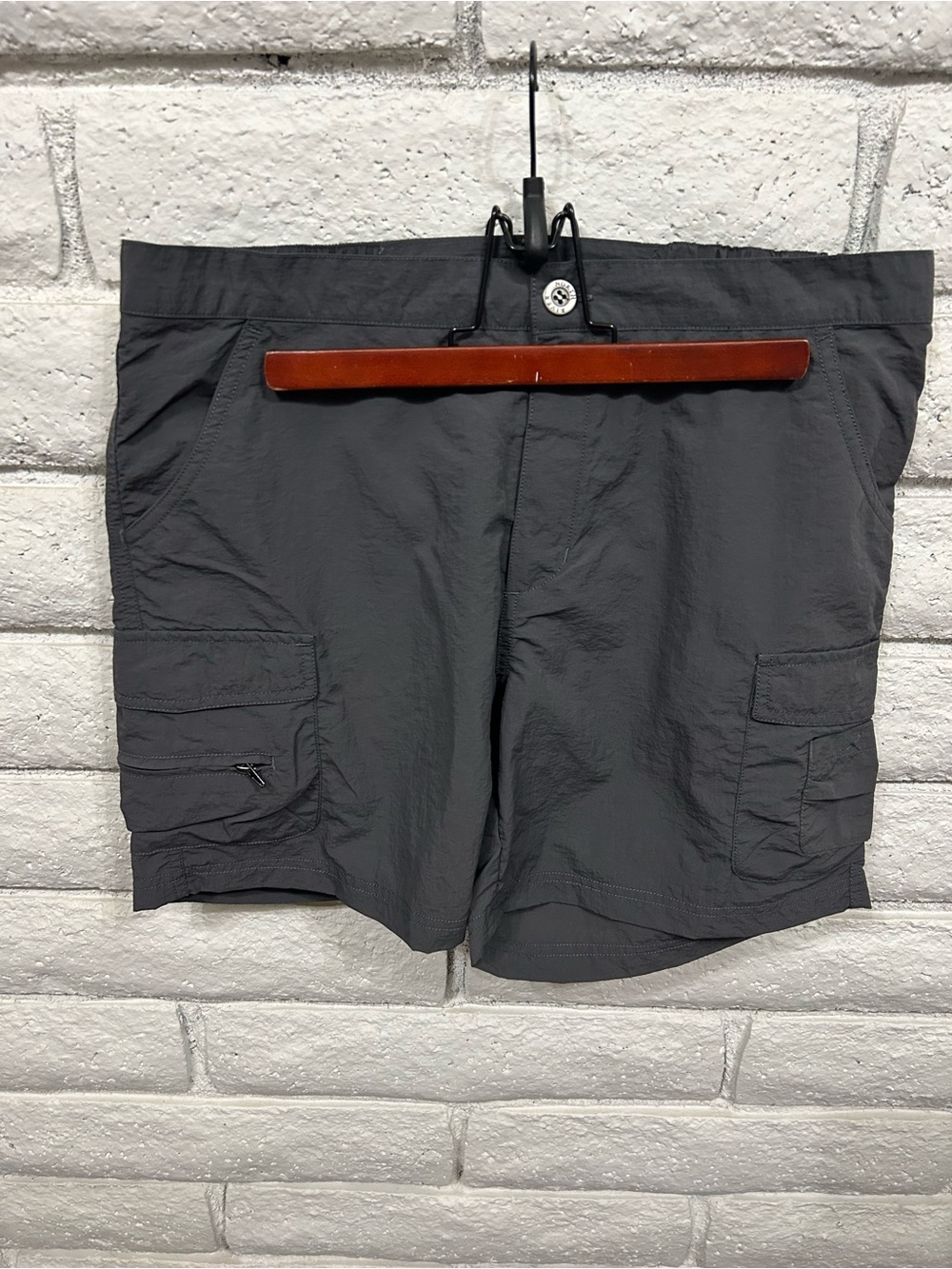 North River Outfitters Gray Cargo Hiking Shorts Nylon NWT Medium